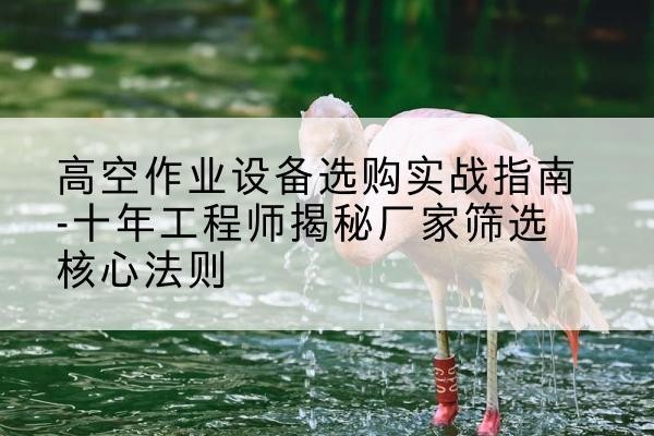 翁牛特旗剪叉式升降机厂家-高空作业设备选购实战指南-十年工程师揭秘厂家筛选核心法则