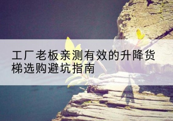翁牛特旗升降货梯怎么选-工厂老板亲测有效的升降货梯选购避坑指南